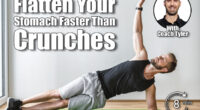 Handsome young man working out at home with a smart watch. These 3 Floor Exercises Flatten Your Stomach Faster Than Crunches After 45. Cover