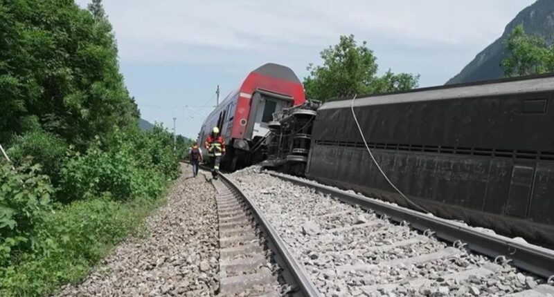 Passenger train derailed in Denmark; several people injured.