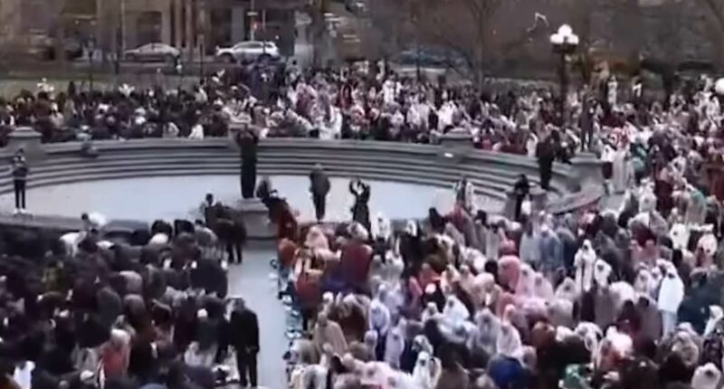 Trump loyalist sparks debate with clip of Muslims praying in NYC park