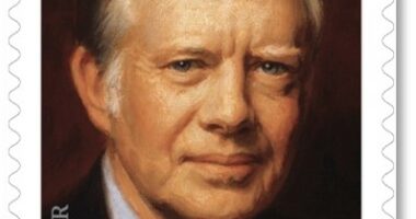 Forever stamp featuring Jimmy Carter.