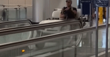 Viral video shows allegedly drunk man take airport golf cart on walkway joy ride