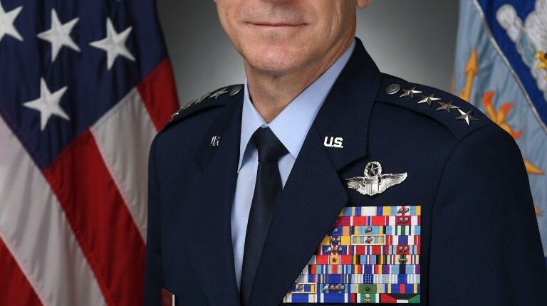 Portrait of Gen. David W. Allvin in Air Force uniform.