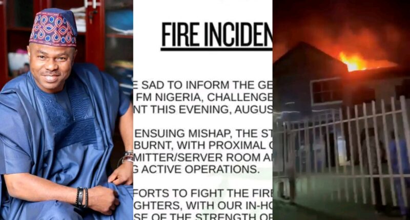 Yinka Ayefele’s radio stations ravaged by fire