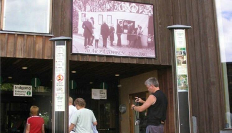 Entrance to Aalborg Zoo in Denmark.