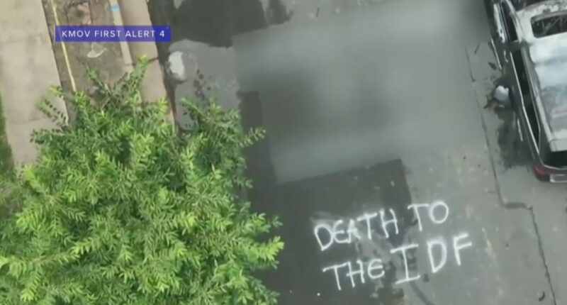 An antisemitic message was found scrawled next to three cars that were set on fire in St. Louis,