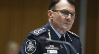 AFP Commissioner Reece Kershaw during a Senate Estimates hearing.