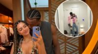 BRONNY JAMES AND PARKER WHITFIELD CELEBRATE ANNIVERSARY WITH SWEET SNAPS