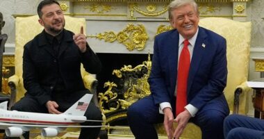 Back in the Oval Office, Zelenskyy wears a blazer and Trump doesn't shout