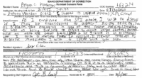 hand-written complaint from Bryan Kohberger, black and white text