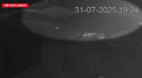 CCTV has captured the moments after sacked Fox Sports reporter James Hooper allegedly crashed into three parked cars while drunk in Sydney.
