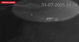 CCTV has captured the moments after sacked Fox Sports reporter James Hooper allegedly crashed into three parked cars while drunk in Sydney.