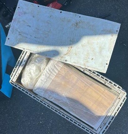 Cocaine and methamphetamine hidden inside a car battery.