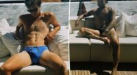 David Beckham and son Cruz make eye-popping statement in Speedos on yacht vacation