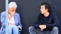 Denise Welch's 'tears' after Taylor Swift swipe: Loose Women star appears to cry in the street and is hugged by son Matty Healy after TV interview backfired