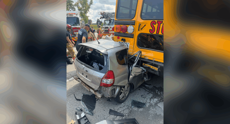 Driver slams into Cincinnati school bus while fleeing police