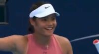Emma Raducanu calls for crying child to be EJECTED from stadium, sparking tense row with umpire in narrow defeat by Aryna Sabalenka