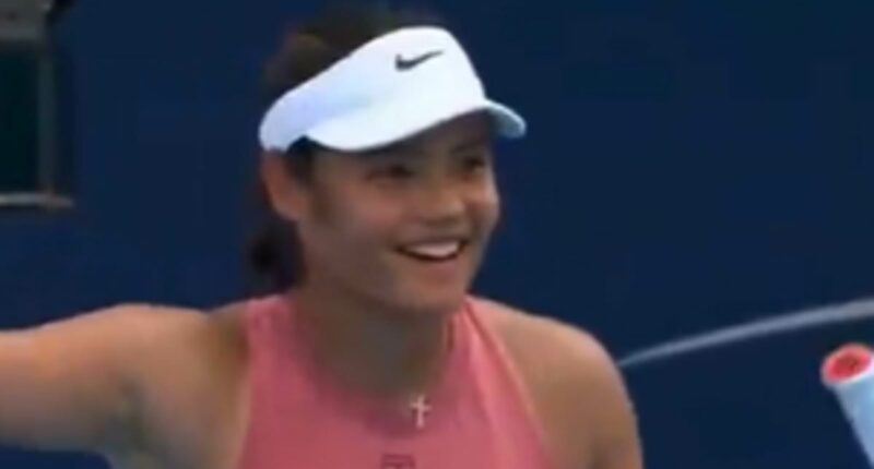 Emma Raducanu calls for crying child to be EJECTED from stadium, sparking tense row with umpire in narrow defeat by Aryna Sabalenka