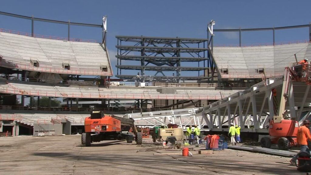 Exclusive look at Northwestern University's new Ryan Field facility, Wildcats football team playing at temporary site