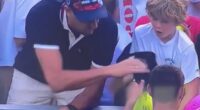 Fans unleash on the worst ever action by shameless spectator after footage showed young boy being robbed of souvenir