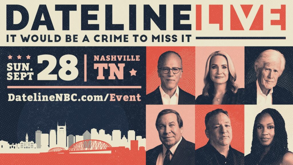 First-Ever "Dateline LIVE” Event Coming This Fall, Featuring Lester Holt, Keith Morrison, and More 