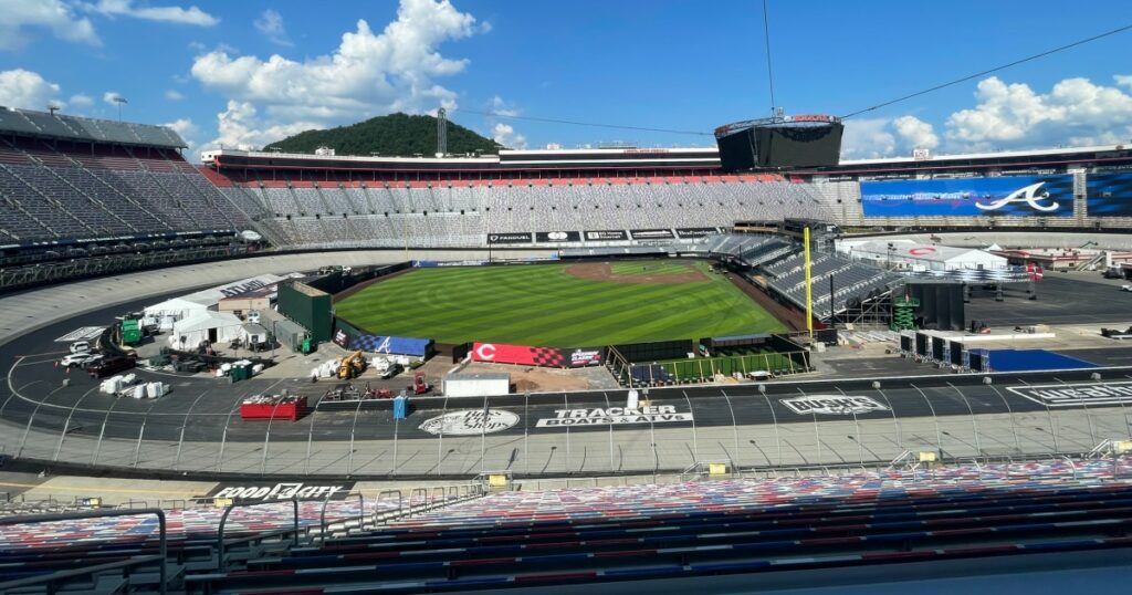For one day only, MLB is turning a NASCAR track into a record-breaking stadium