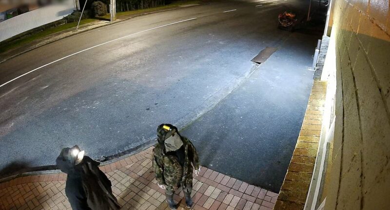 Fugitive father is seen for the first time in 12 months 'breaking into convenience store with one of his three children' four years after going on the run in New Zealand wilderness