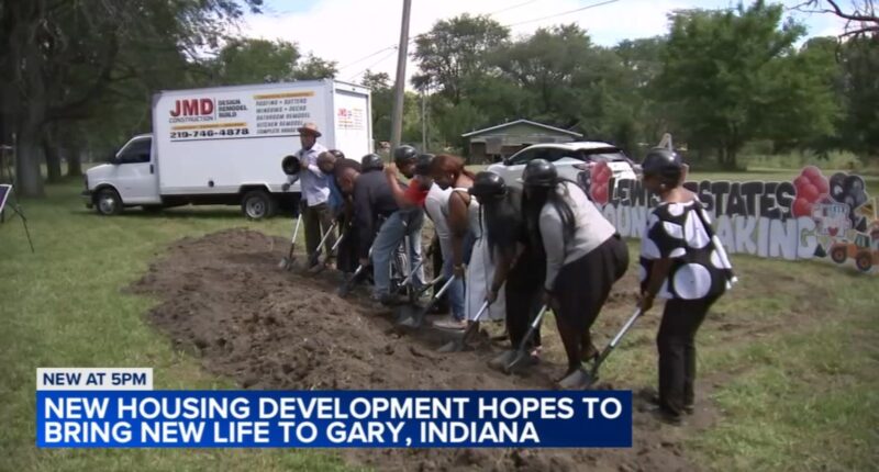 Gary, Indiana officials gather to celebrate groundbreaking for city's 1st large-scale gated community in decades