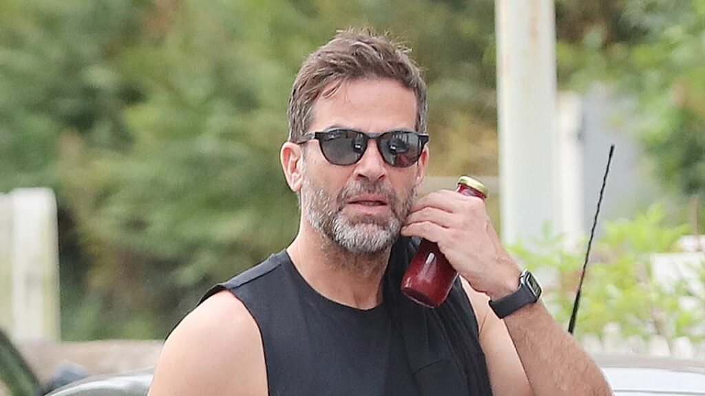 Gethin Jones seen for the first time since his dad died