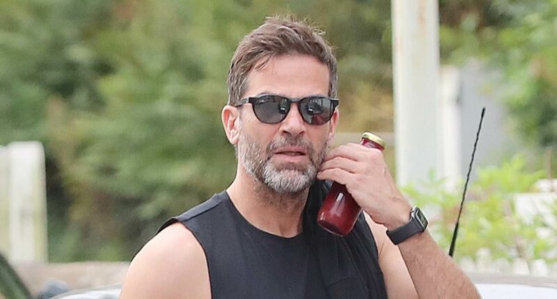 Gethin Jones seen for the first time since his dad died