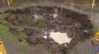 Image of a sinkhole in Cammeray, Sydney.