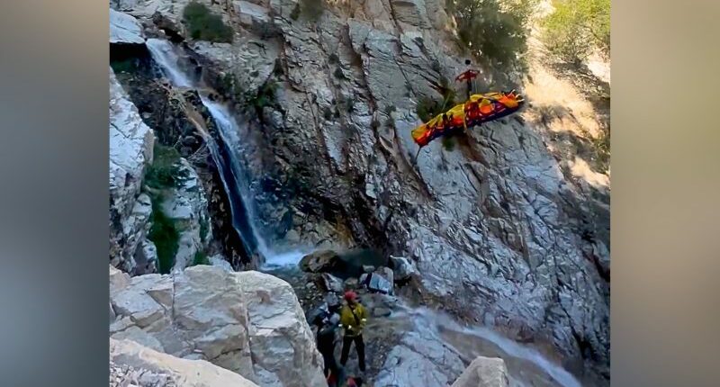 Hiker found screaming after 25-foot fall from California waterfall