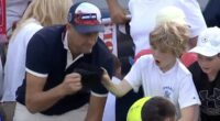Is this the most hated man on the internet? CEO unmasked after footage of him snatching US Open star's hat out of little boy's hands caused uproar