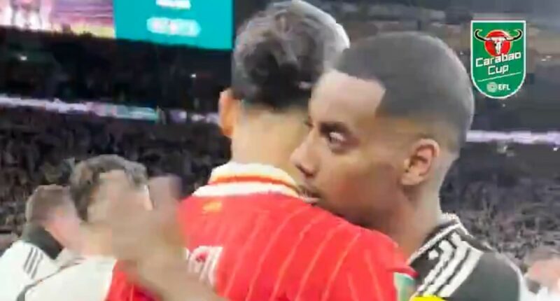 Is this when Alexander Isak's head turned for Liverpool? Newcastle fan claims wantaway striker 'showed no respect' after their Carabao Cup final win after a Virgil van Dijk exchange