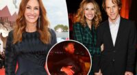 Julia Roberts cuddles up to husband Danny Moder on romantic water taxi date in Venice