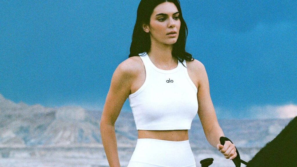 Kendall Jenner looks sensational as she rides horse in white workout gear for fashion shoot