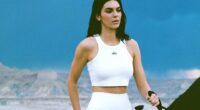 Kendall Jenner looks sensational as she rides horse in white workout gear for fashion shoot