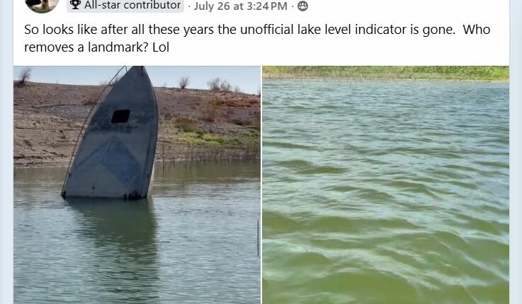 Lake Mead vertical speedboat removed, park officials confirm