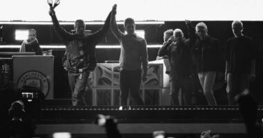 Oasis first reunion concert in Cardiff, Liam Gallagher and Noel Gallagher