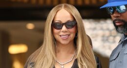Mariah Carey puts on a leggy display ahead of her Brighton Pride show
