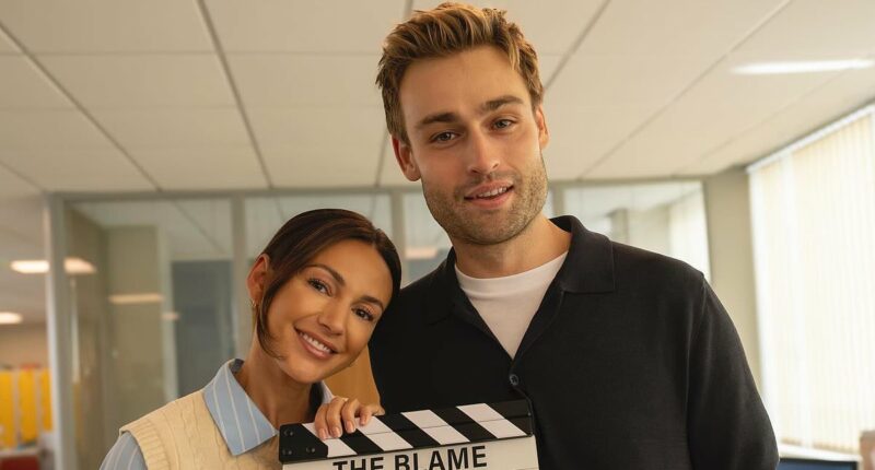 Michelle Keegan joins Douglas Booth for first day of filming The Blame