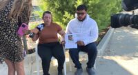 Rebecca and Jake Haro are pleading for the public's help as they search for their missing 7-month-old baby in Yucaipa. (KTLA)