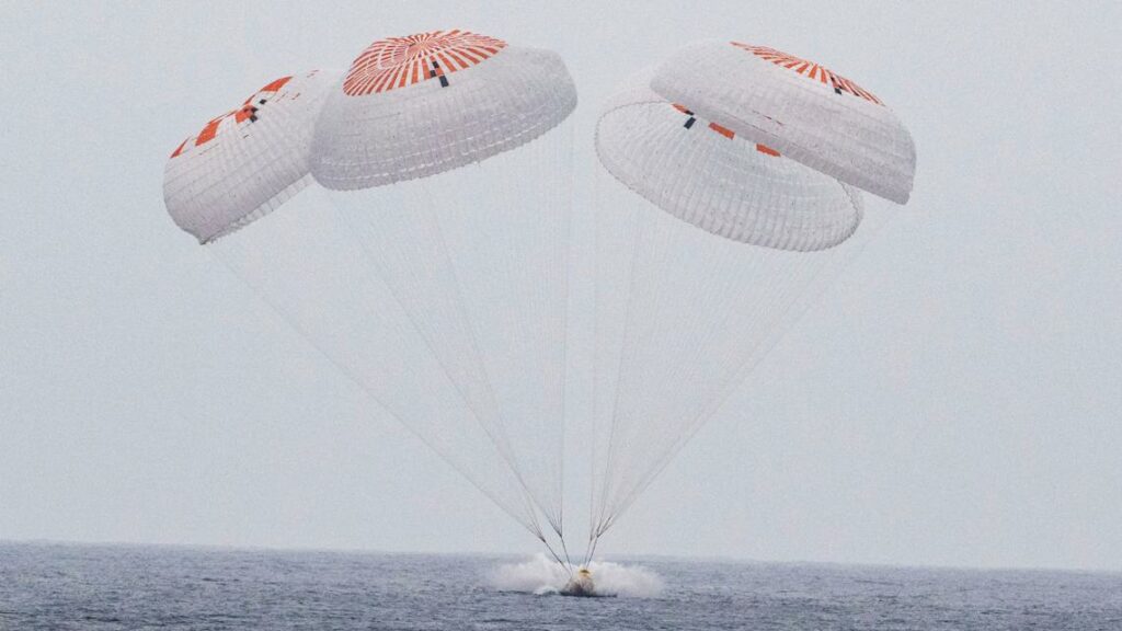 NASA astronauts return to Earth with SpaceX after 5 months at space station