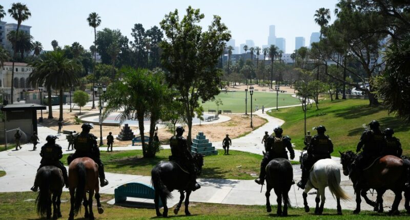 National Guard rehearsed show of force against immigration raid protesters, general testifies