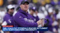 Northwestern University, former football coach Pat Fitzgerald reach settlement in hazing scandal
