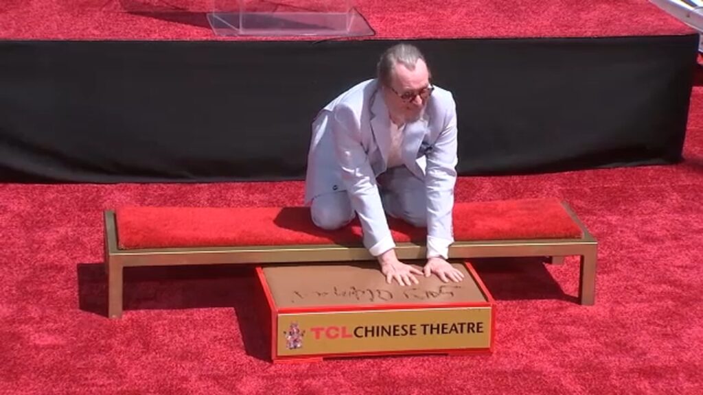Oscar winner Gary Oldman adds a new honor to his resume with handprints at the TCL Chinese Theatre in Hollywood