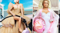 Paris Hilton, 44, stuns in a revealing ball gown at gas station in campaign for haircare brand