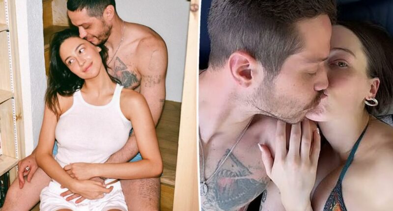 Pete Davidson kisses pregnant girlfriend Elsie Hewitt in rare PDA photo as romance heats up