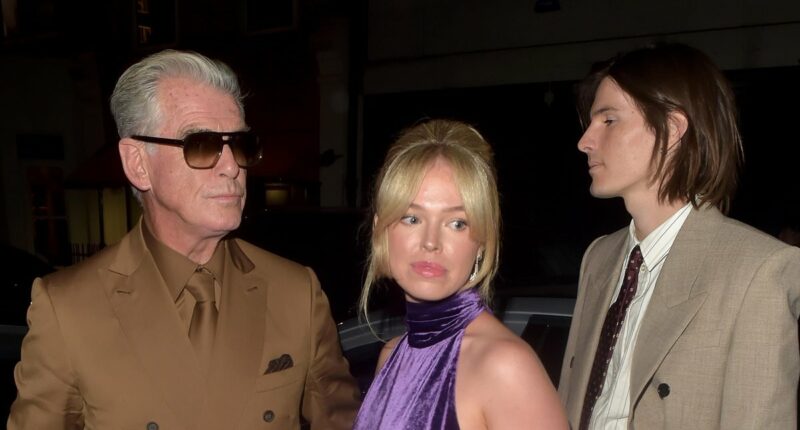 Pierce Brosnan supported by his granddaughter at premiere afterparty