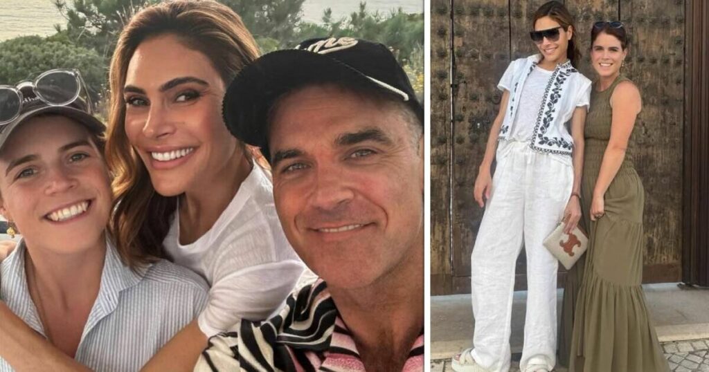 Princess Eugenie looks cool as she chills out with celebrity pals at holiday home