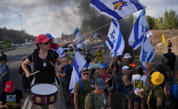 Protesters go on strike in Israel demanding ceasefire and release of Gaza hostages